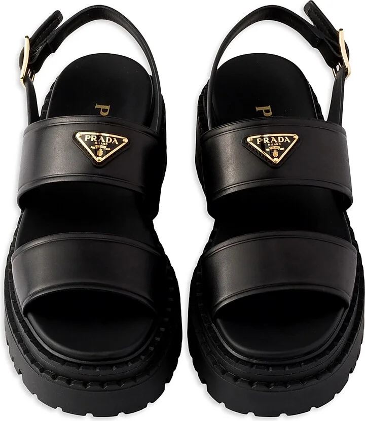 Women's Leather Sandals - Black - Size 6 - Image 2