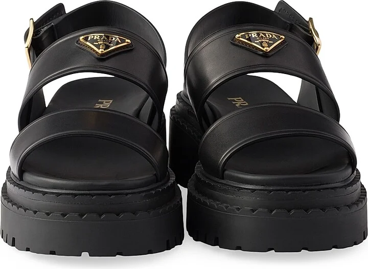 Women's Leather Sandals - Black - Size 6 - Image 4