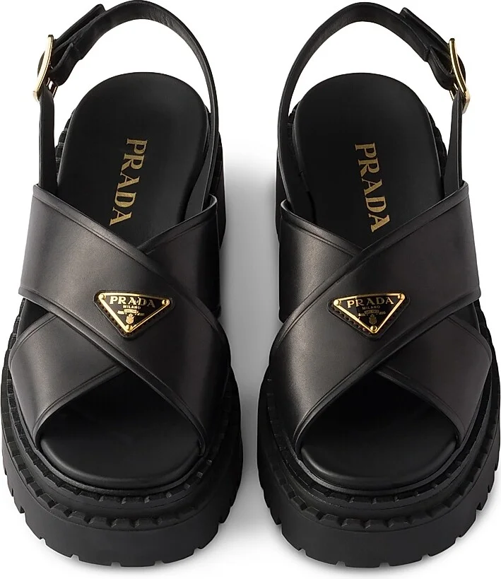 Women's Leather Sandals - Black - Size 7 - Image 2