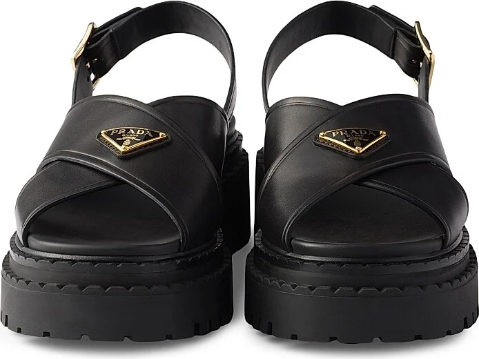 Women's Leather Sandals - Black - Size 7 - Image 4
