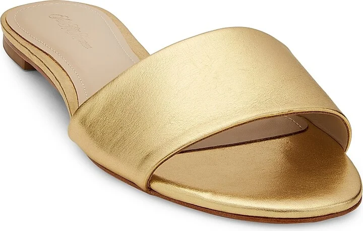 Women's Leather Sandals - Gold - Size 5 - Image 2