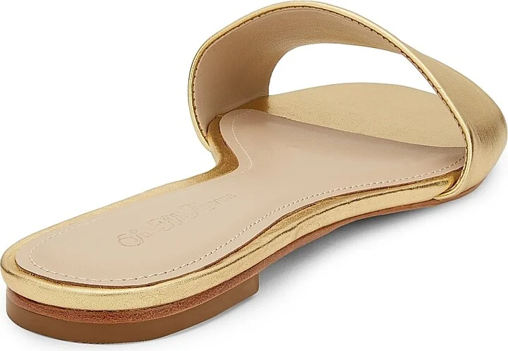 Women's Leather Sandals - Gold - Size 5 - Image 3