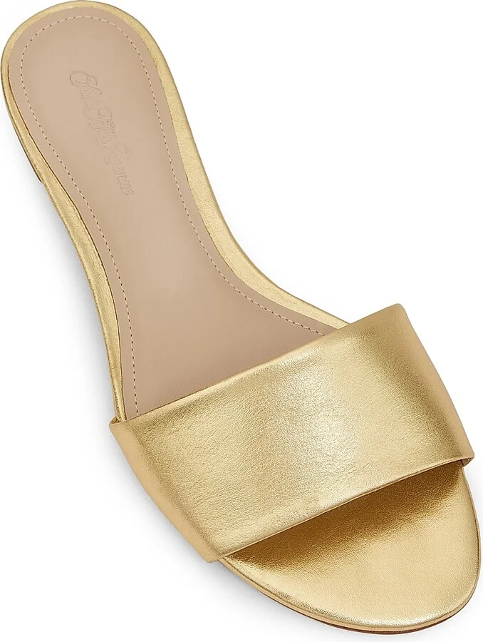 Women's Leather Sandals - Gold - Size 5 - Image 4