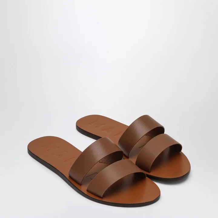 Women's Leather Sandals With Straps