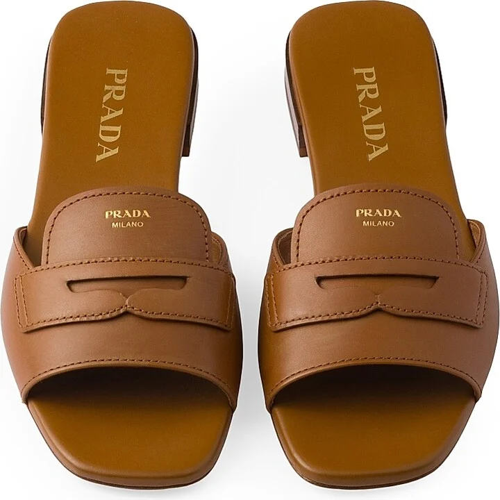 Women's Leather Slides - Black - Size 5 - Image 5