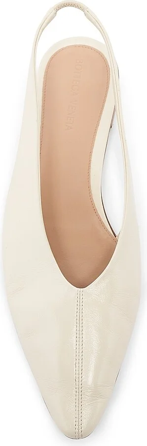Women's Leather Slingback Flats - Sea Salt - Size 6 - Image 4
