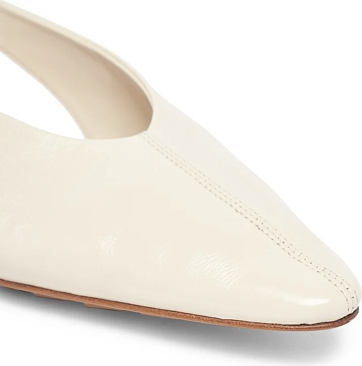 Women's Leather Slingback Flats - Sea Salt - Size 6 - Image 5