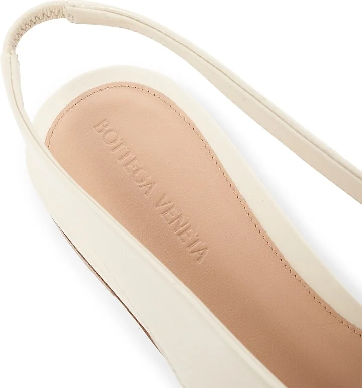 Women's Leather Slingback Flats - Sea Salt - Size 6 - Image 6