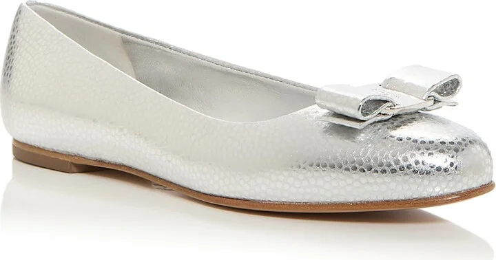 Womens Leather Slip On Ballet Flats