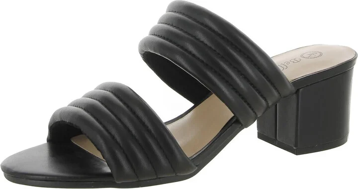 Womens Leather Slip On Heels