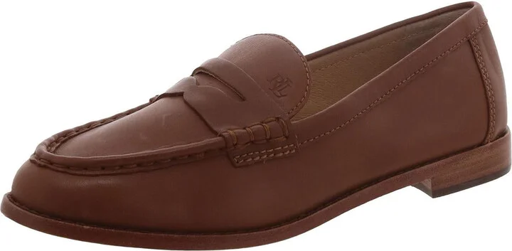 Womens Leather Slip-On Loafers