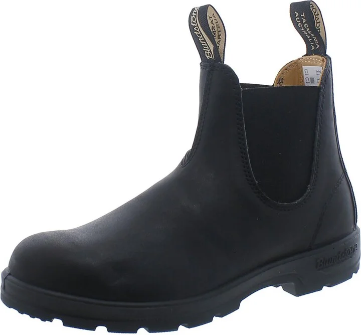 Womens Leather Slip-On Mid-Calf Boots