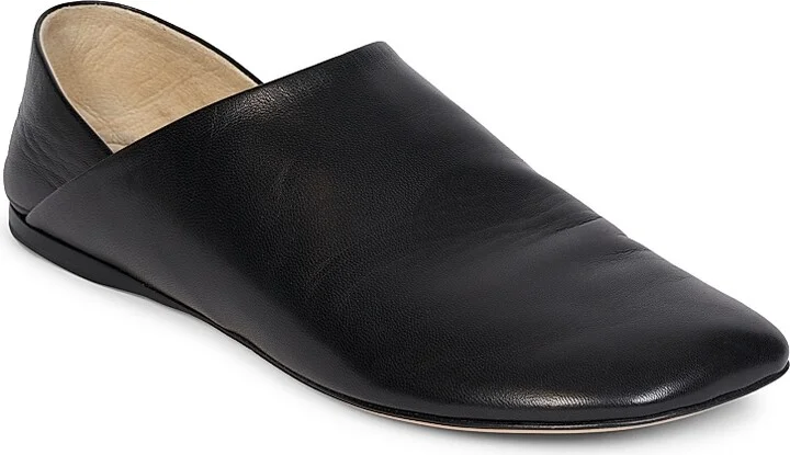 Women's Leather Slippers - Black - Size 5 - Image 2