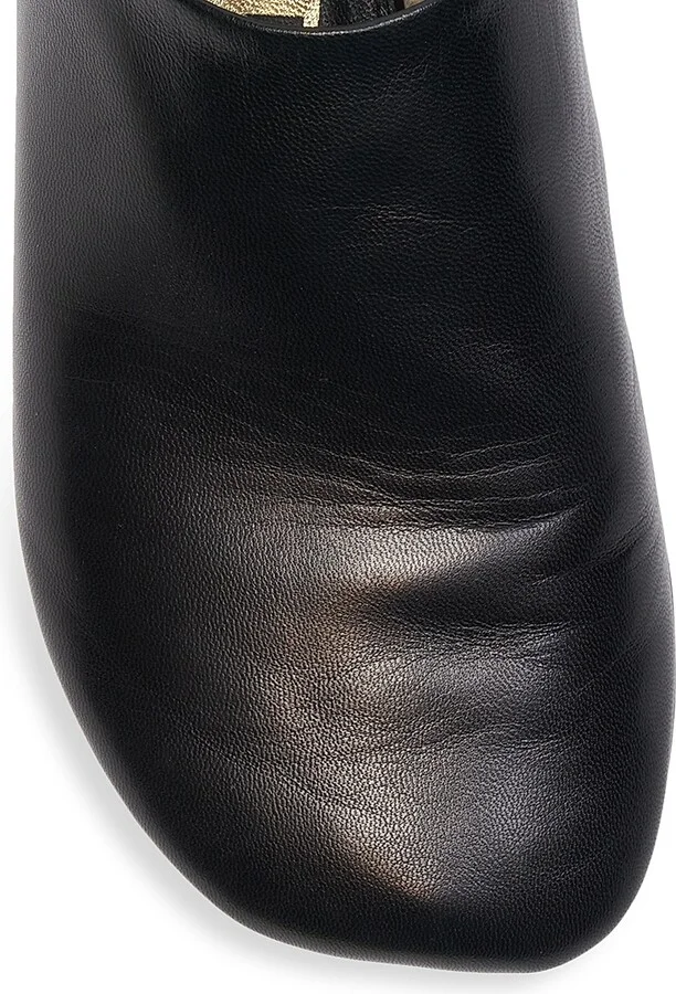 Women's Leather Slippers - Black - Size 5 - Image 4