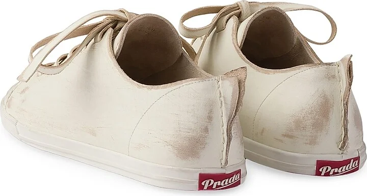 Women's Leather Sneakers - Beige Khaki - Size 10 - Image 3