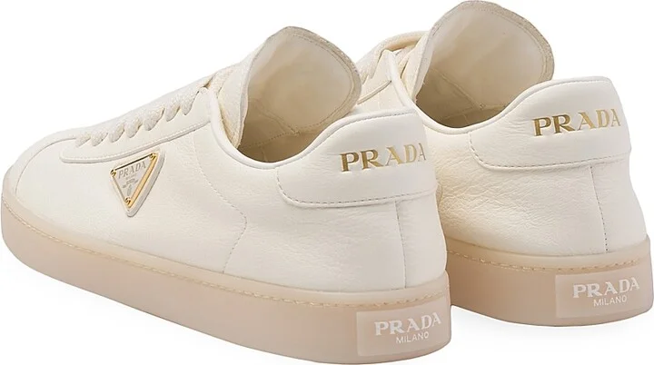 Women's Leather Sneakers - Beige Khaki - Size 5 - Image 4