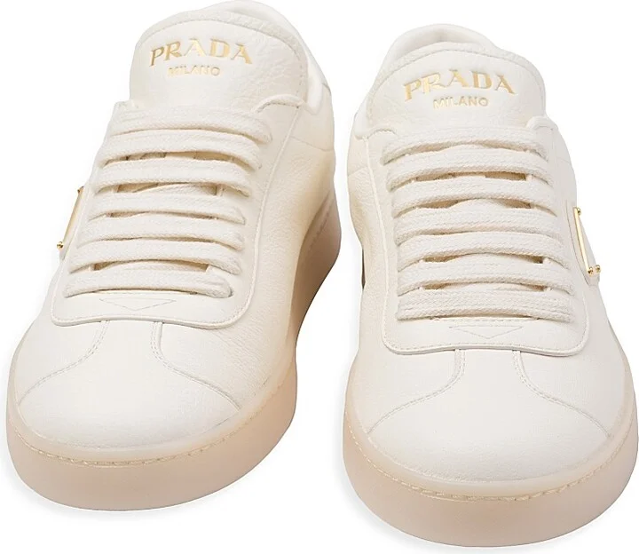 Women's Leather Sneakers - Beige Khaki - Size 5 - Image 5