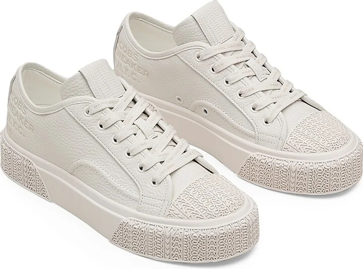 Women's Leather Sneakers - Cotton White - Size 5 - Image 2