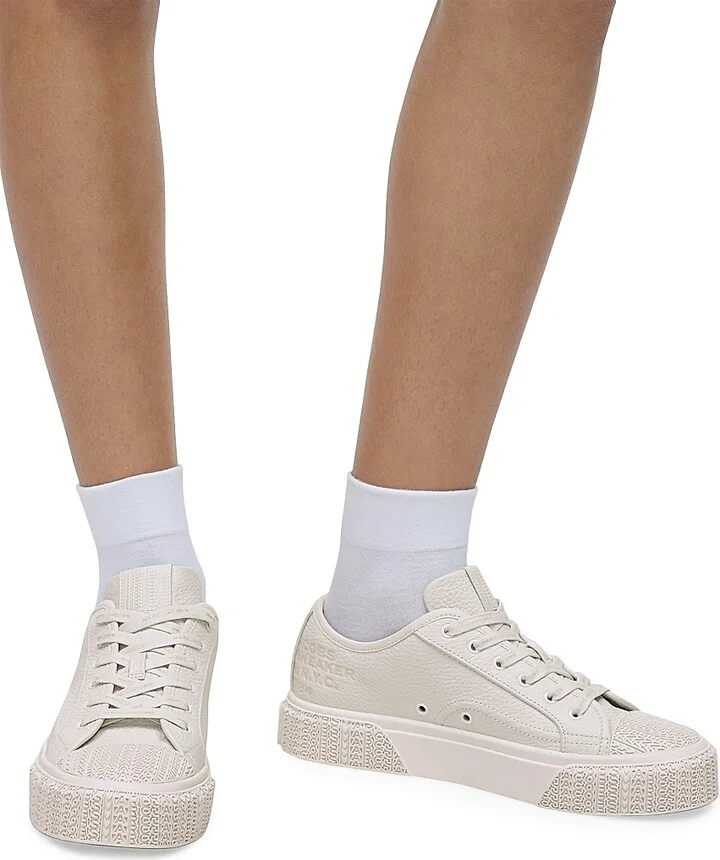 Women's Leather Sneakers - Cotton White - Size 5 - Image 8