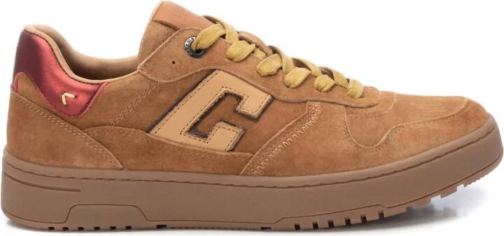 Women's Leather Sneakers In Camel