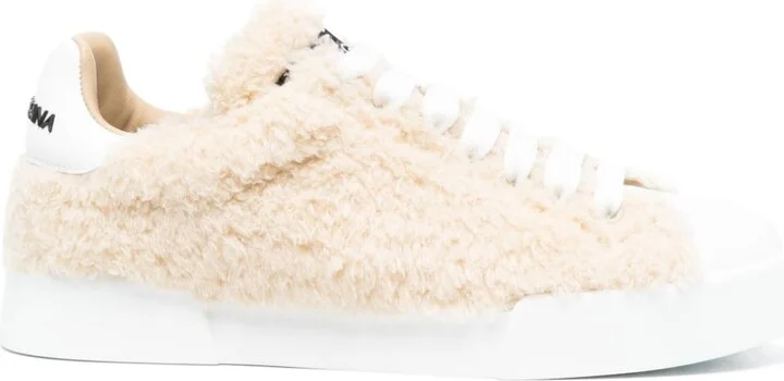 Women's Leather Sneakers With Embossed Logo
