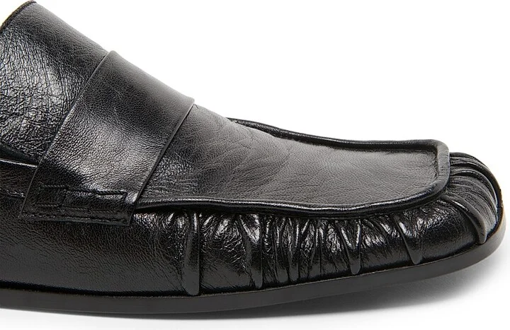 Women's Leather Square-Toe Loafers - Black - Size 6.5 - Image 5