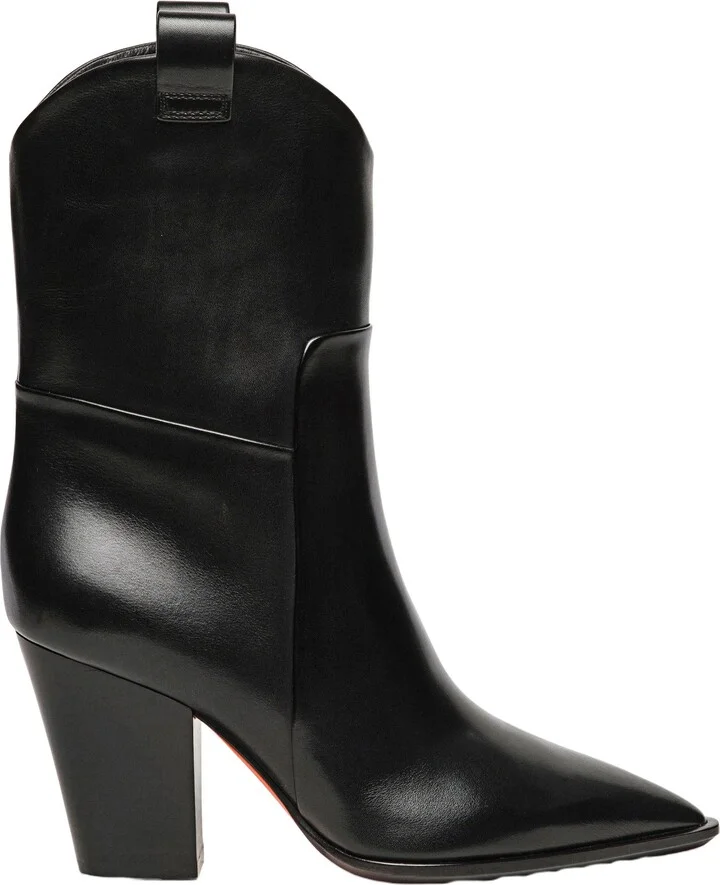Women's leather texan ankle boot