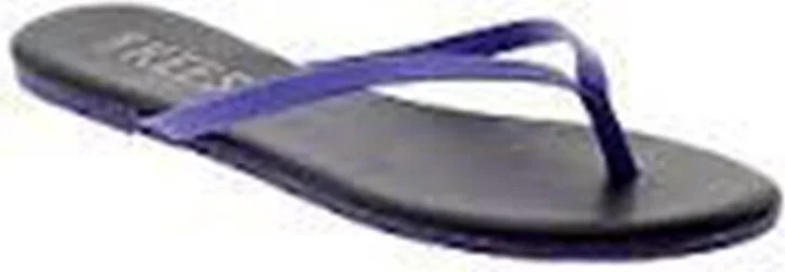 Women's Leather Thong Sandal In Black
