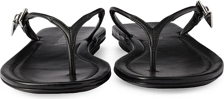 Women's Leather Thong Sandals - Black - Size 7.5 - Image 4