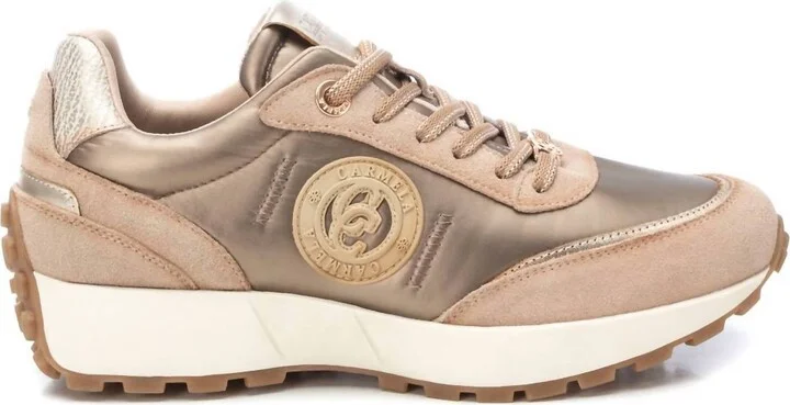 Women's Leather Trainer Sneakers In Beige