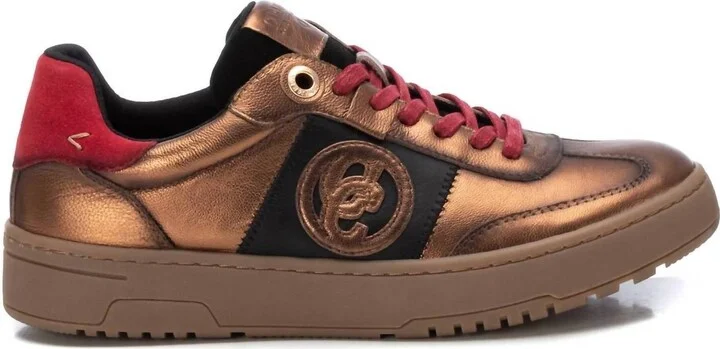 Women's Leather Trainer Sneakers In Bronze