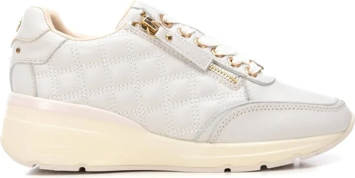 Women's Leather Trainer Sneakers In White