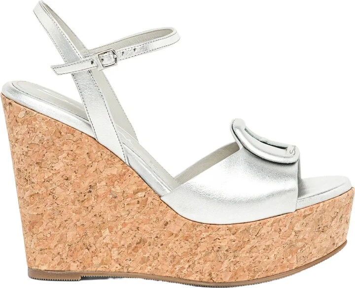Women's leather wedge