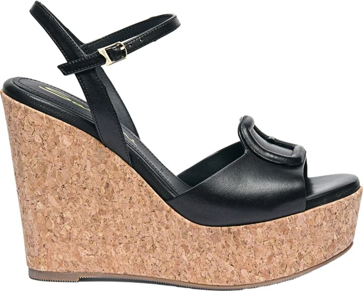 Women's leather wedge
