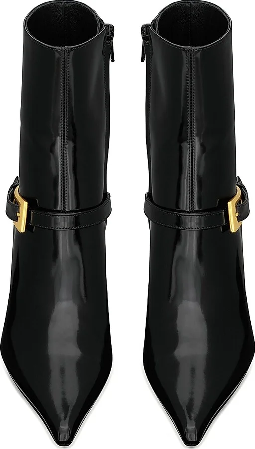 Women's Lee Booties in Glazed Leather - Black - Size 5 - Image 5