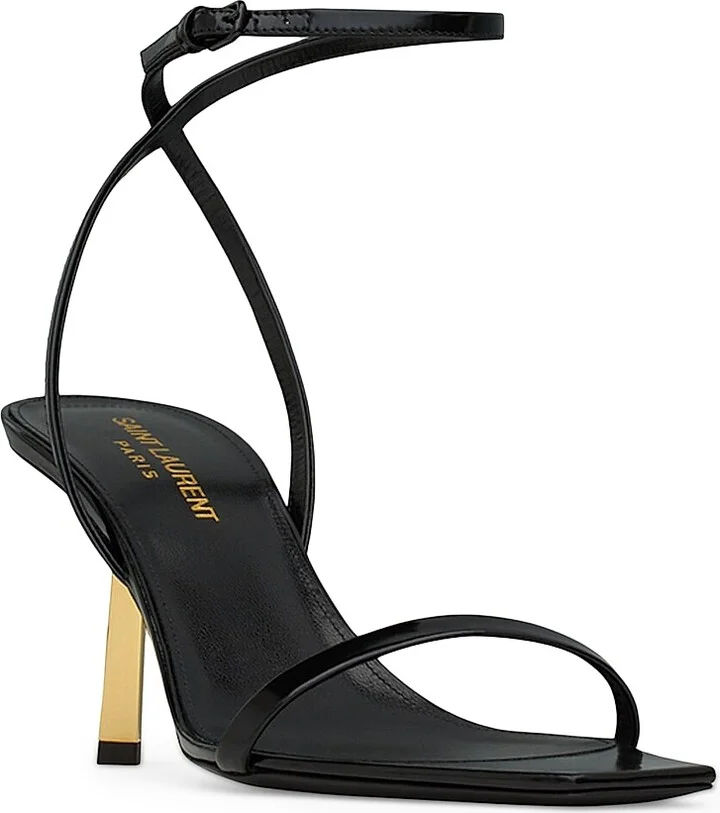 Women's Lee Sandals in Glazed Leather - Black - Size 5 - Image 2