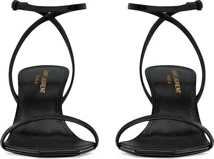Women's Lee Sandals in Glazed Leather - Black - Size 5 - Image 3