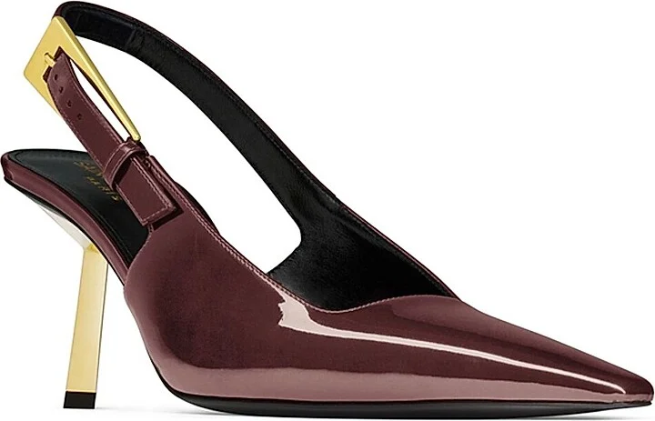 Women's Lee Slingback Pumps in Patent Leather - Marron Glace - Size 5 - Image 2