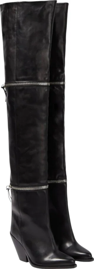 Women's Lelodie Leather Over The Knee Boots In Black