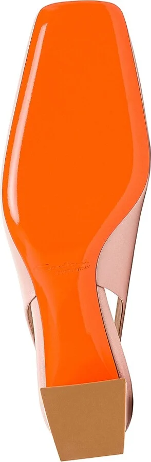 Women's Lemon 50MM Buckle-Detailed Leather Slingback Pumps - Pink - Size 6.5 - Image 6