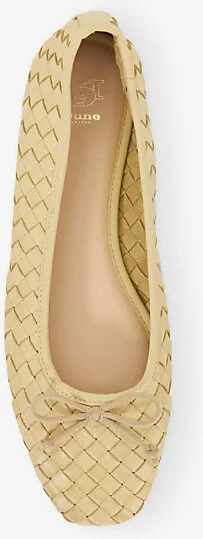 Womens Lemon Leather Heat Woven Leather Ballet Flats Eur 39 / 6 Uk Women - Image 2