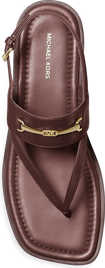 Women's Lena Leather Sandals - Chocolate - Size 5 - Image 3