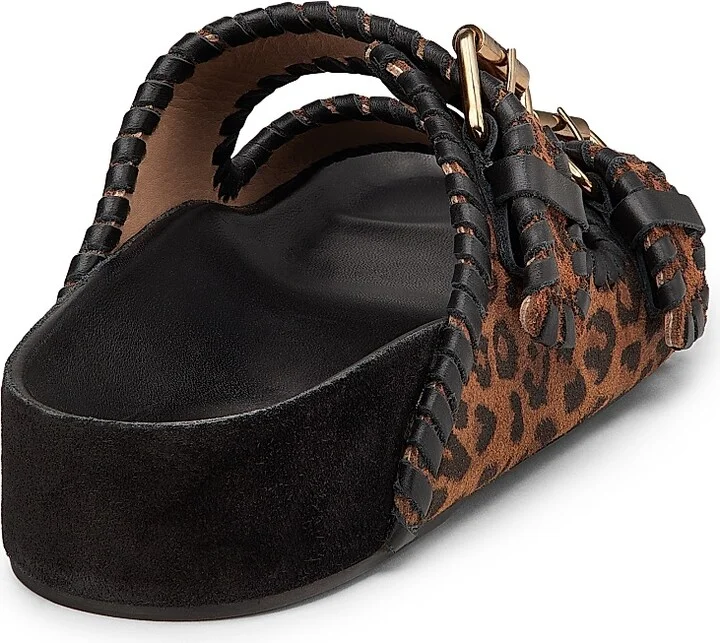 Women's Lennyo Suede Sandals - Leopard - Size 6 - Image 3