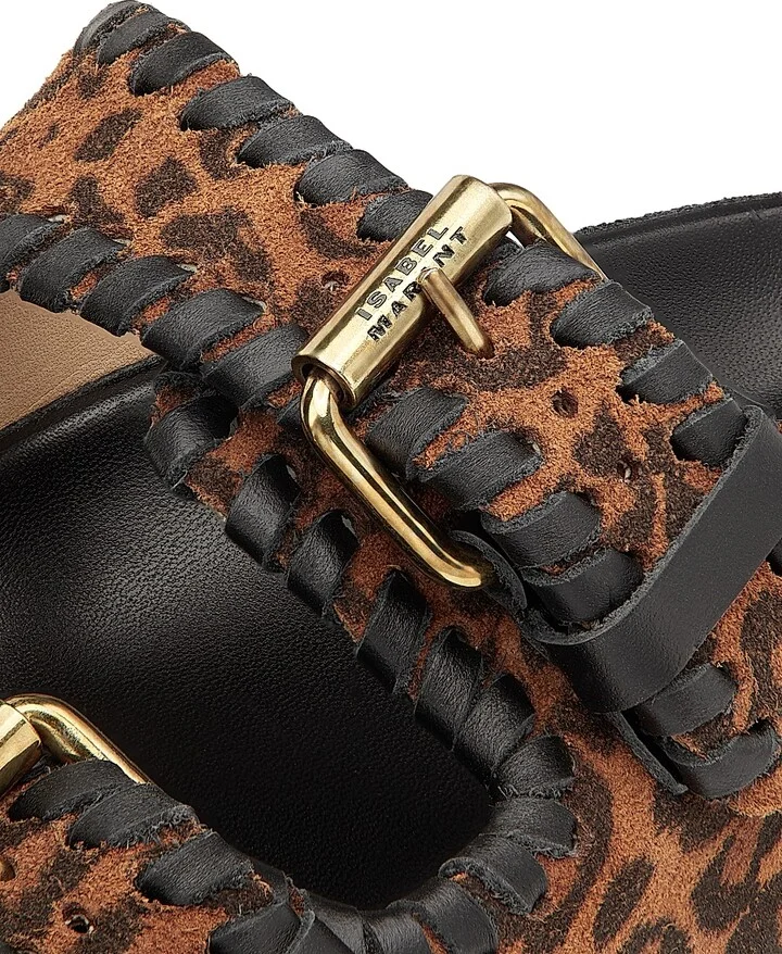 Women's Lennyo Suede Sandals - Leopard - Size 6 - Image 5