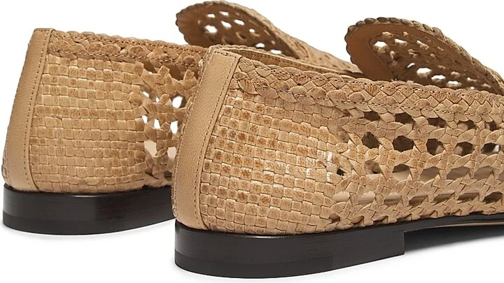 Women's Leon Woven Leather Loafers - Natural Light Camel - Size 7 - Image 3