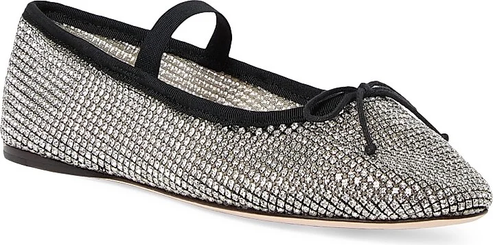 Women's Leonie Crystal-Embellished Ballet Flats - Black Crystal - Size 10.5 - Image 2