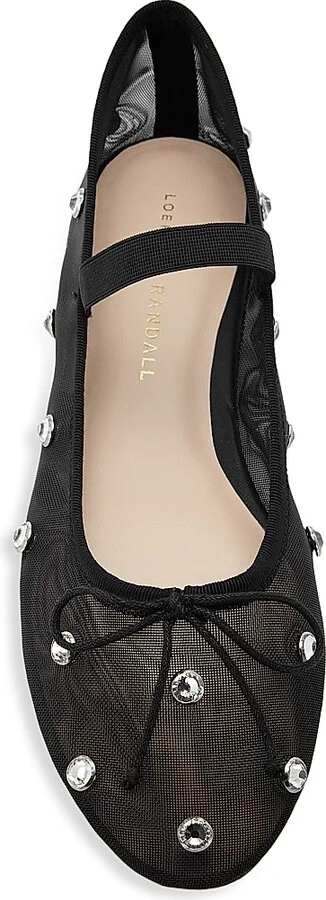 Women's Leonie Crystal Mesh Ballet Flats - Blackcrystal - Size 11 - Image 5