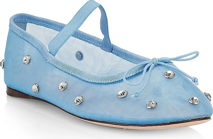 Women's Leonie Crystal Mesh Ballet Flats - Blackcrystal - Size 11 - Image 7