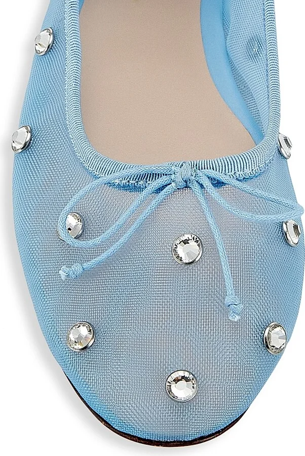 Women's Leonie Crystal Mesh Ballet Flats - Blackcrystal - Size 11 - Image 9