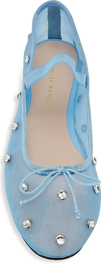 Women's Leonie Crystal Mesh Ballet Flats - Blackcrystal - Size 11 - Image 10